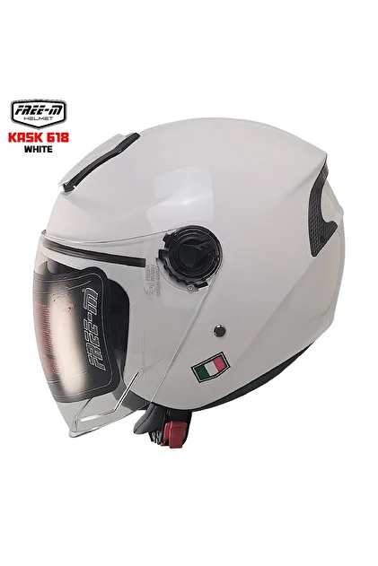 FREEM FR-618 YARIM KASK BEYAZ