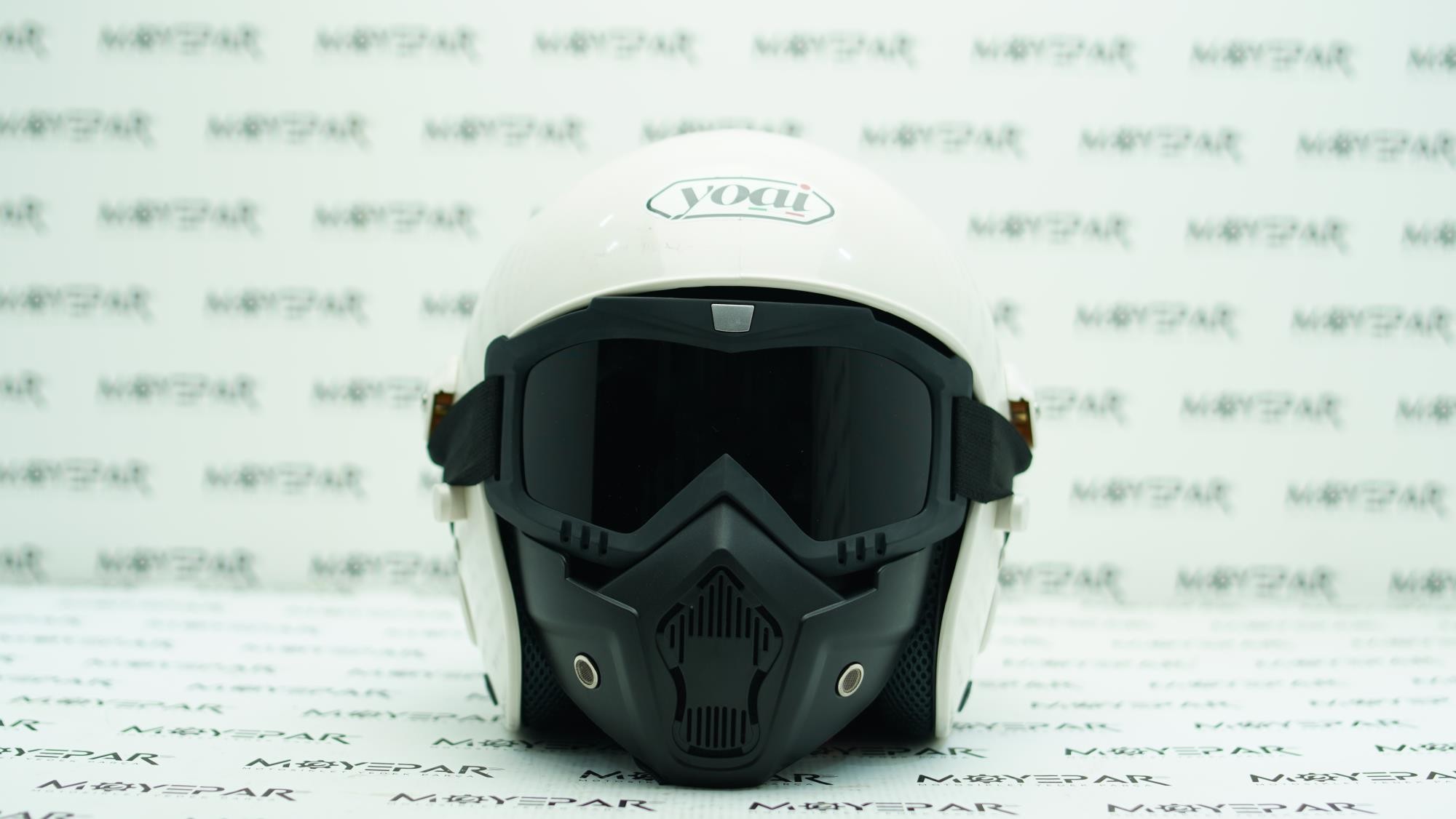 MTS M-9 KASK GÖZLÜKLÜ BEYAZ