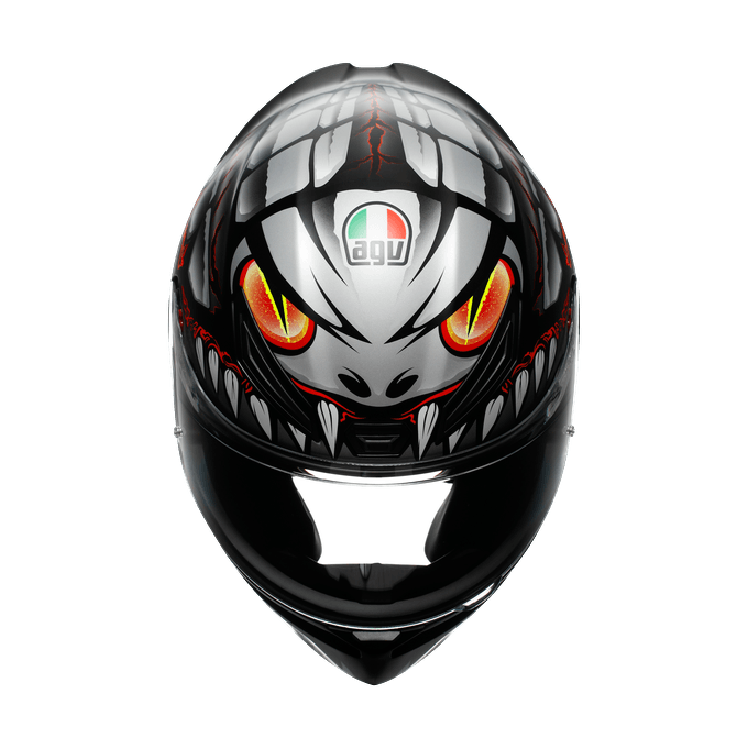 AGV KASK/K1 S E2206 LYZARD MATT BLACK GREY RED CONFİGURATİON