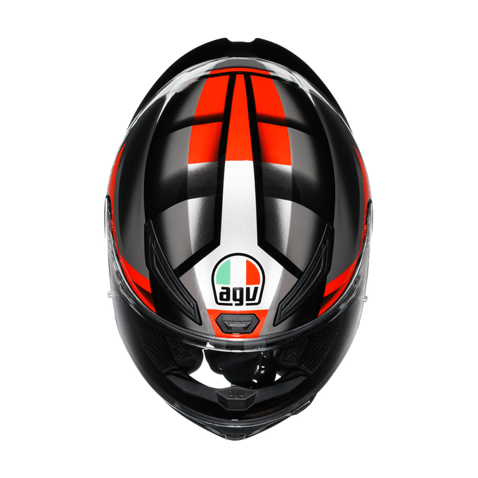 AGV KASK/K1 S E2206 FASTLAP BLACK GREY RED CONF.