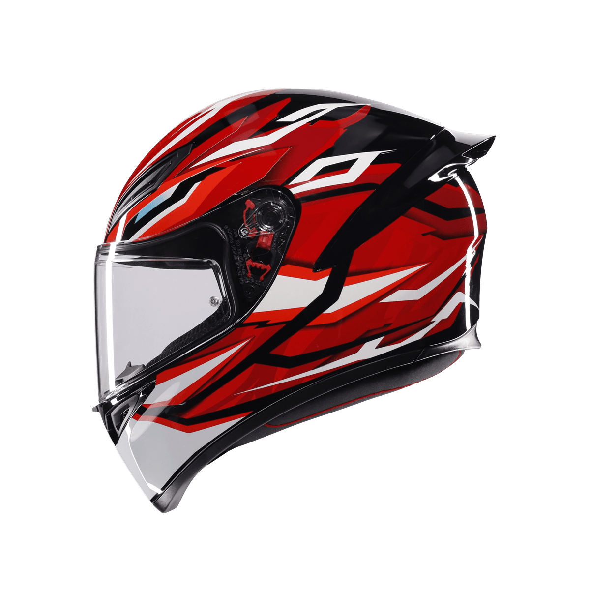 AGV KASK / K1 S LİON BLACK-RED-WHİTE CONFİGURATİON KAPALI KASK