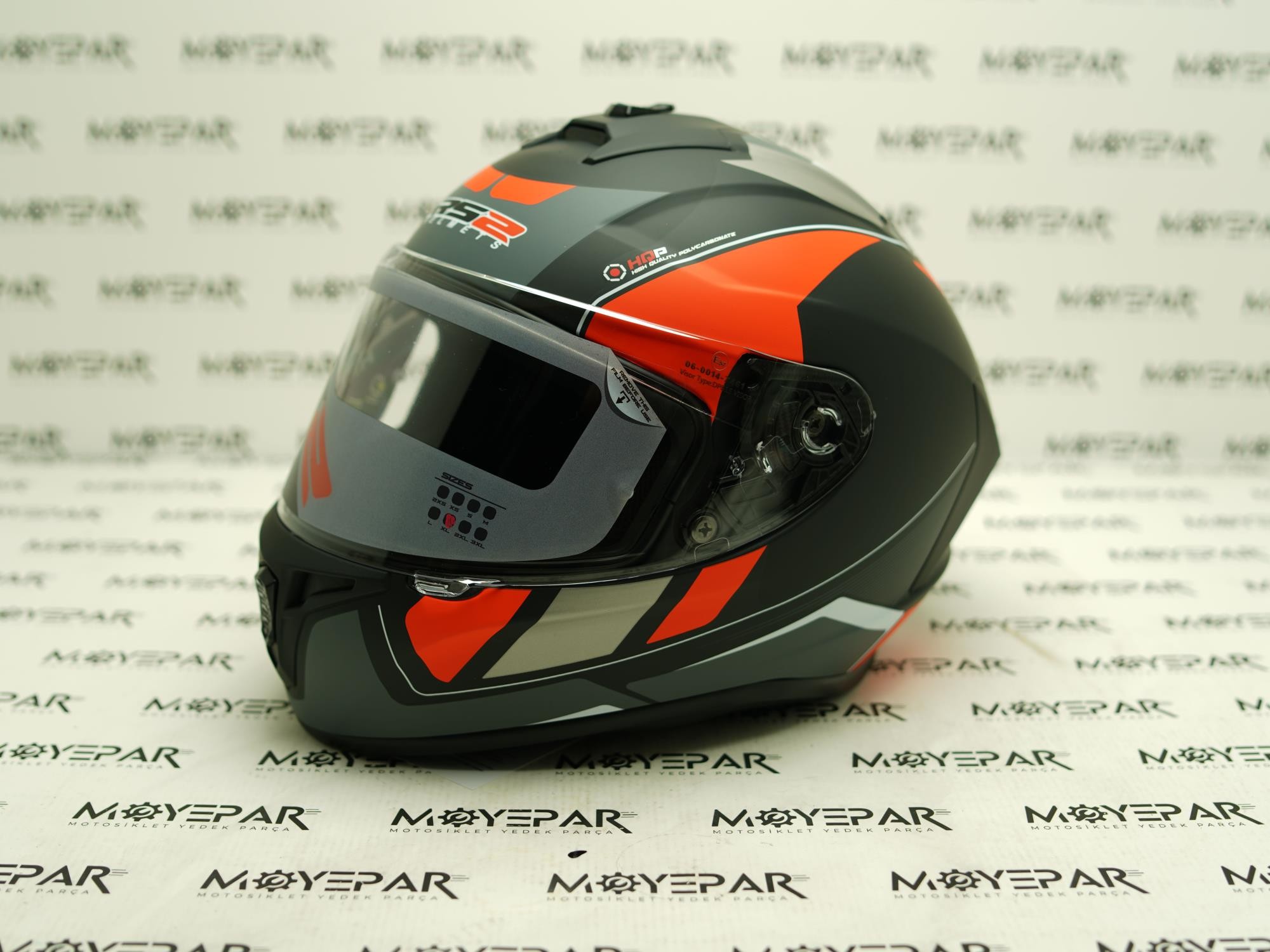 RS2 32011/7 TURUNCU SİYAH FULL FACE KASK