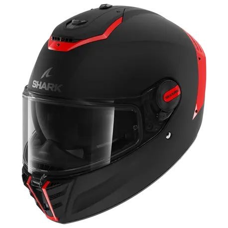 0322 SHARK SPARTAN RS STINGREY KAPALI KASK SİYAH KIRMIZI