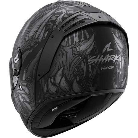 0331 SHARK SPARTAN RS SHAYTAN MAT KAPALI KASK SİYAH DÖVMELİ