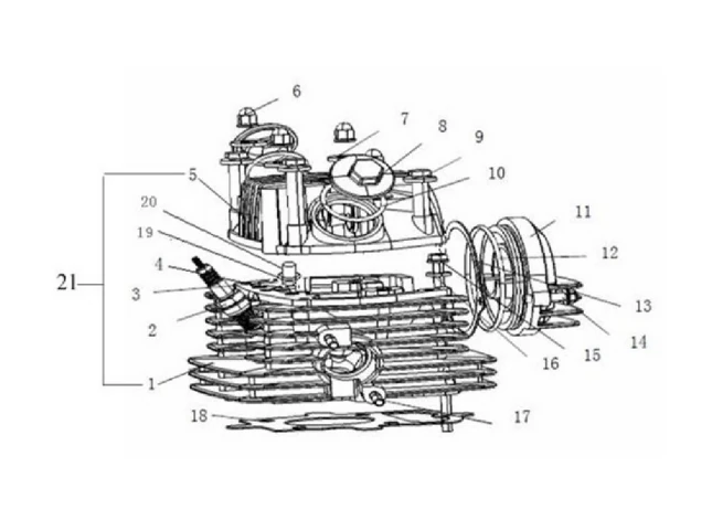 KM 41875 KUBA CR1 SİLİNDİR ÜST KAPAK VE SUBAP KAPAĞI