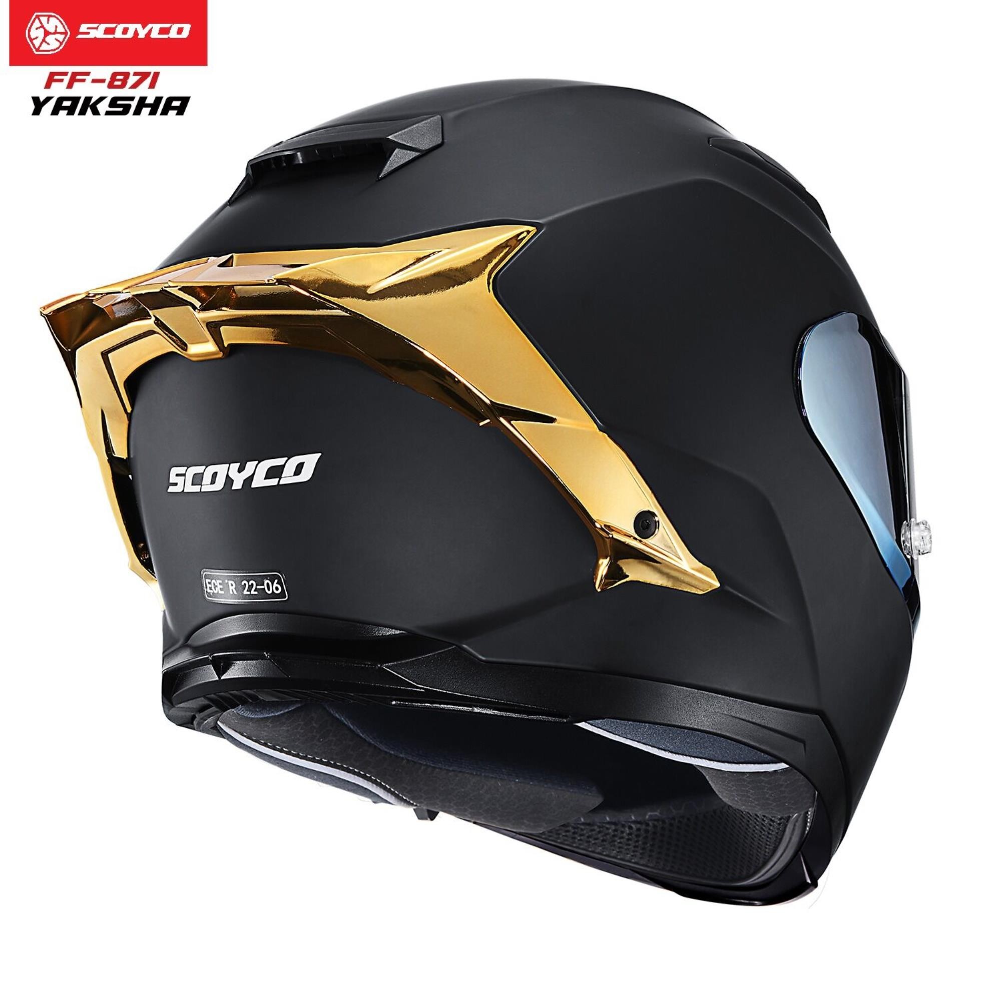 SCOYCO FF-871 MAT BLACK FULL FACE KASK