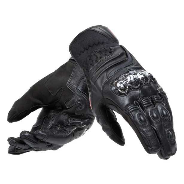 DAINESE ELD/CARBON 4 SHORT LTHR GLOVES BLACK BLACK