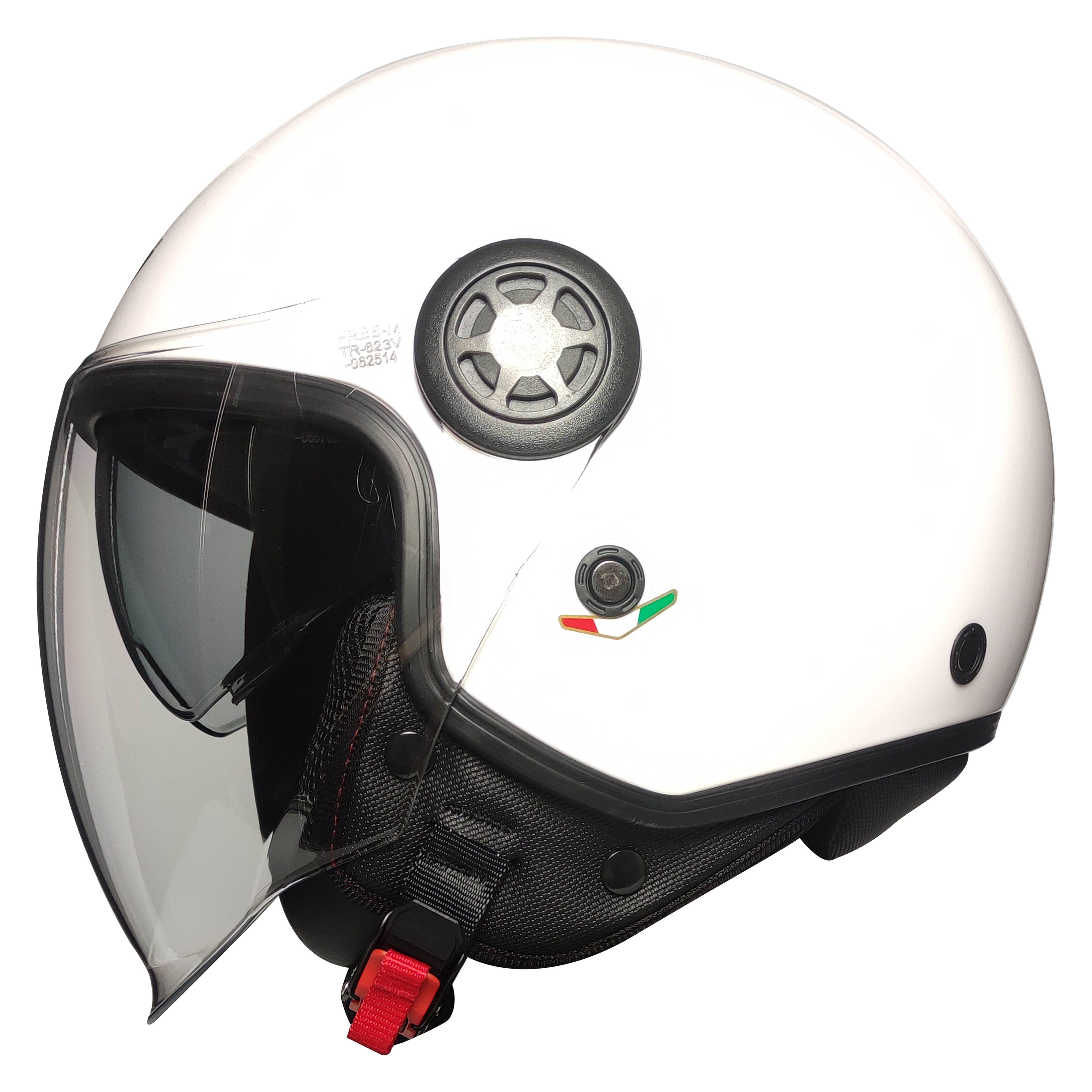 Free-M 612 Yarım Kask Shiny White