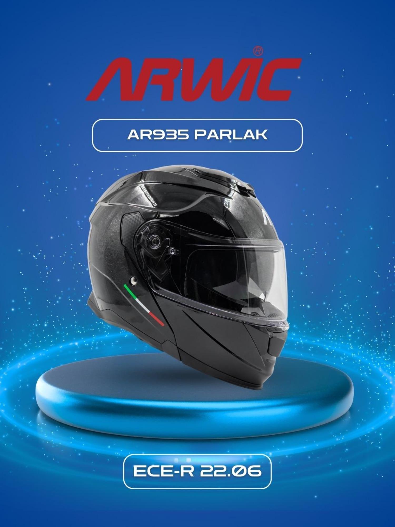 ARWİC KASK AR935 PARLAK SİYAH