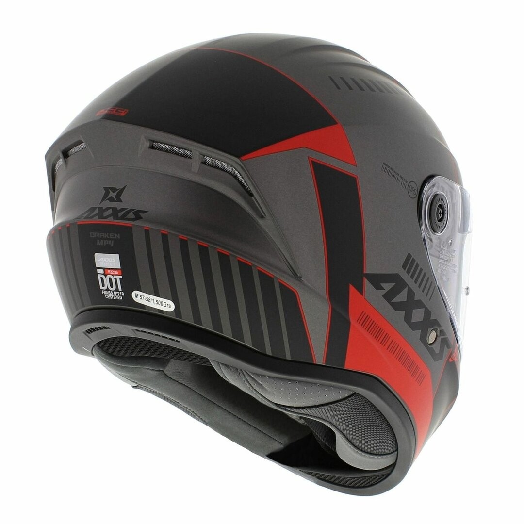 Axxis Draken S Mp4 C5 Matt Red+ Black Visor