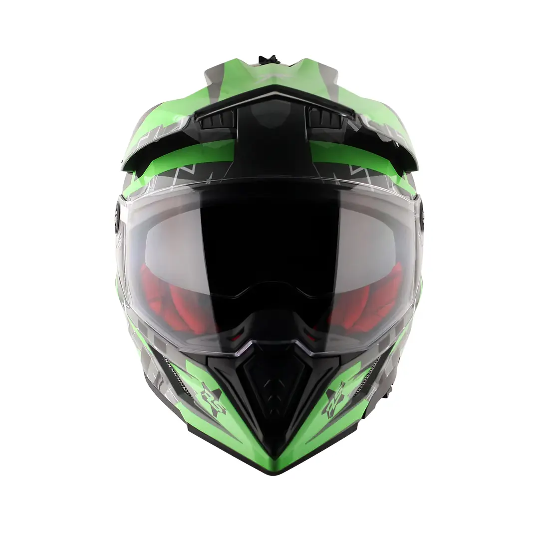 AXOR X-CROSS FLASH DUAL VISOR HELMET - DULL COOL GREY GREEN