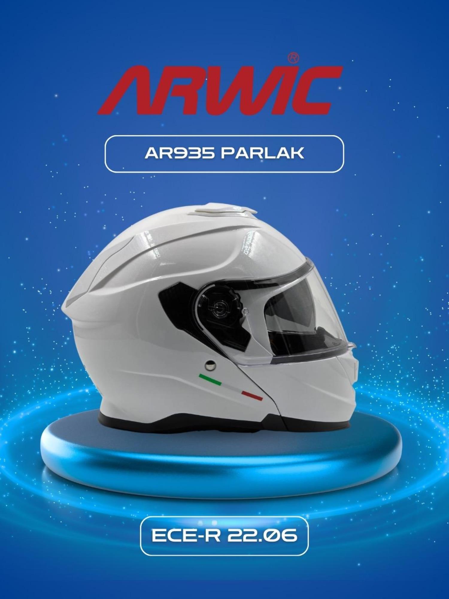 ARWİC KASK AR935 PARLAK BEYAZ