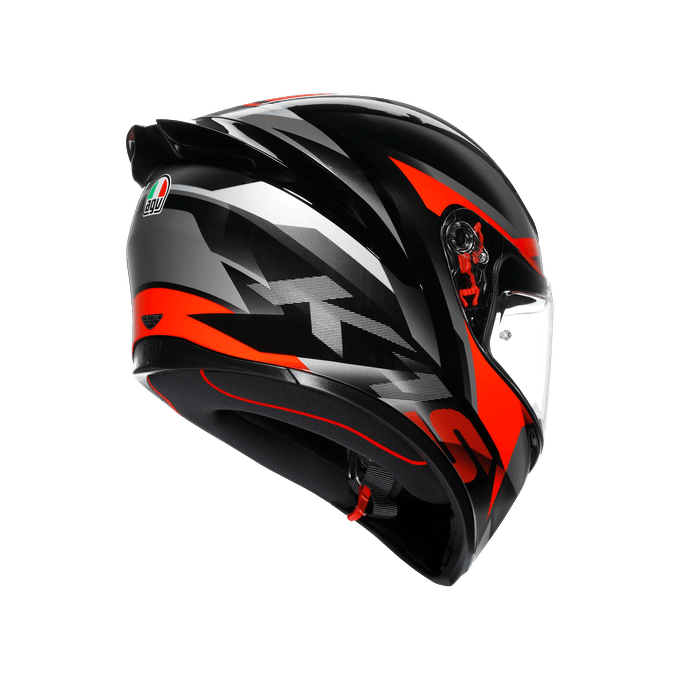 AGV KASK/K1 S E2206 FASTLAP BLACK GREY RED CONF.
