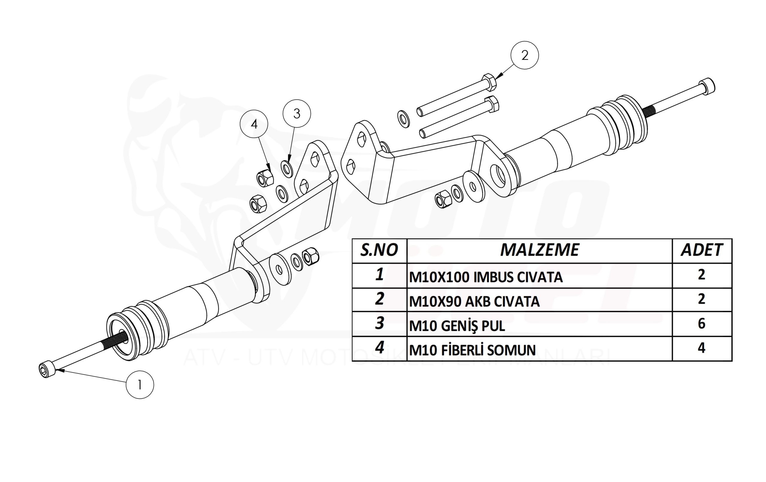 Ucl Tvs Raider 125 Koruma Takozu