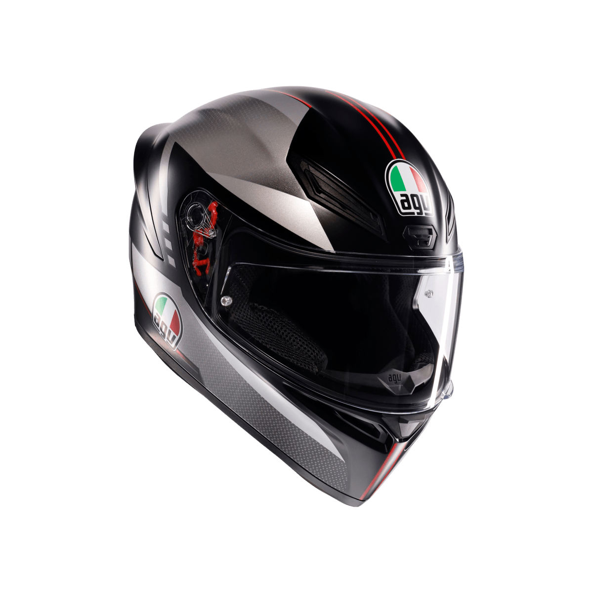 AGV KASK/K1 S LAP MATT BLACK/GREY/RED