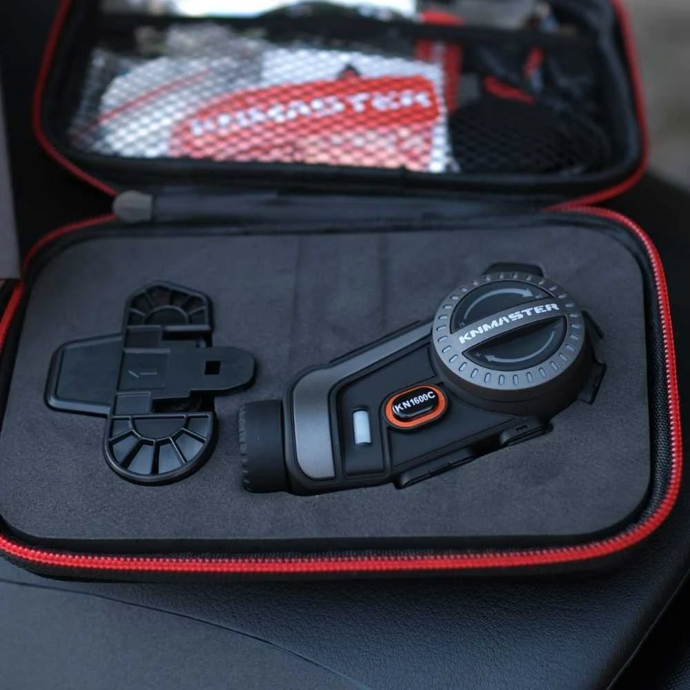 KNMASTER KN1600C PRO KAMERALI MOTOSİKLET KASK BLUETOOTH İNTERCOM KULAKLIK SETİ SİYAH