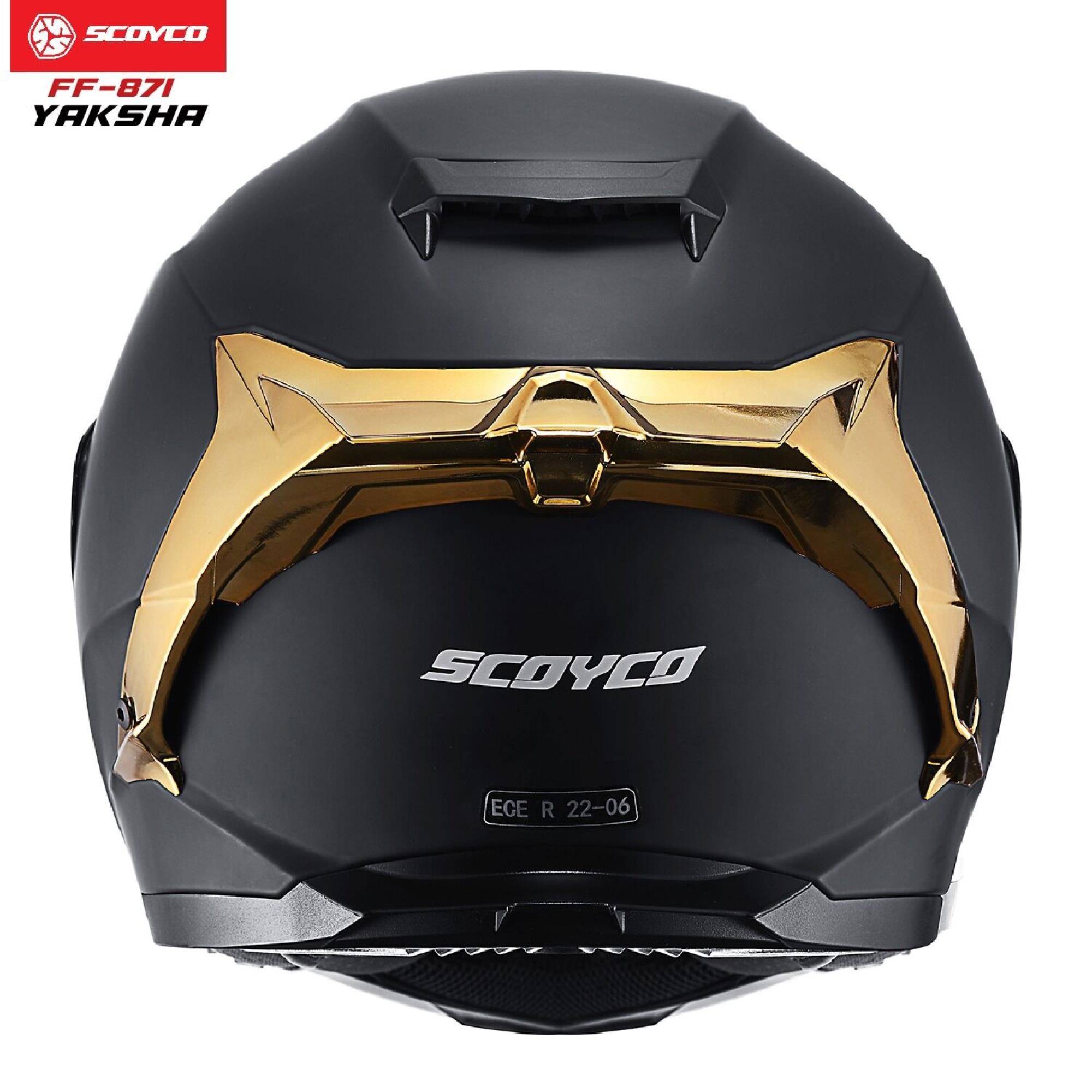 SCOYCO FF-871 MAT BLACK FULL FACE KASK
