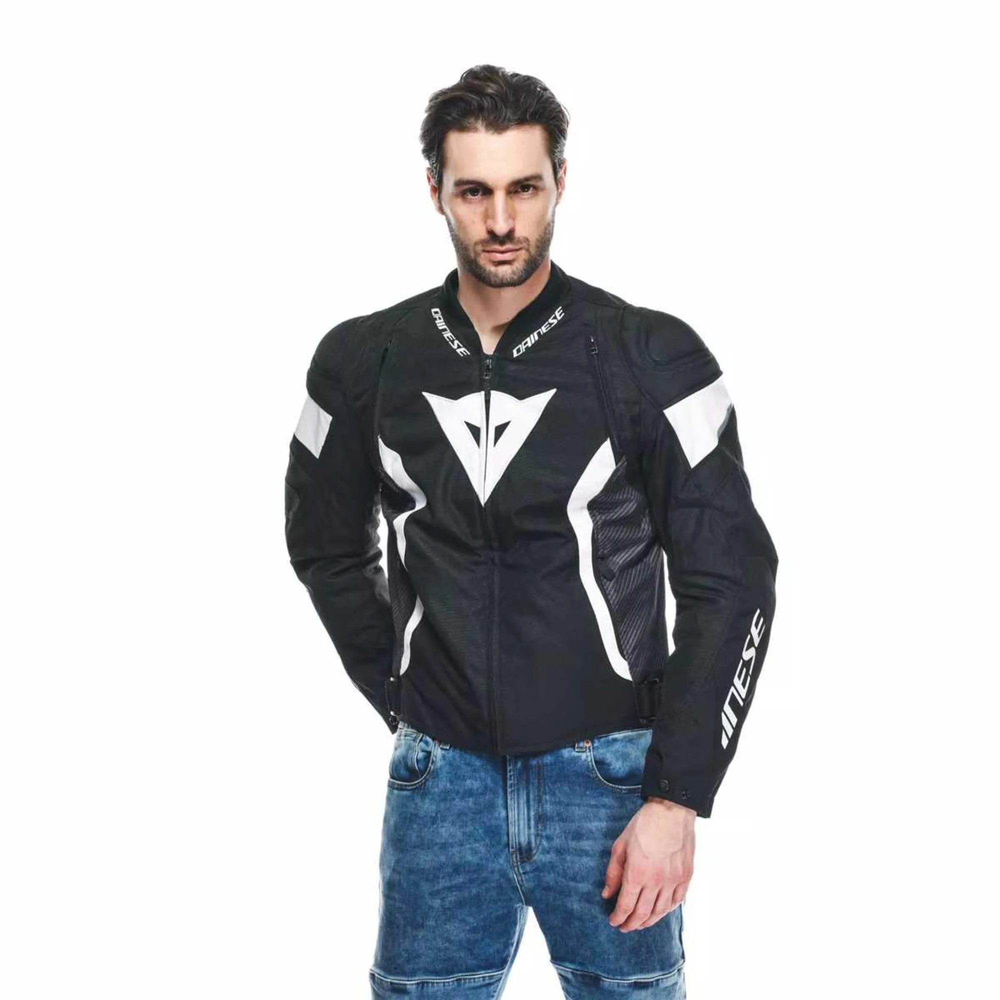 DAINESE CEKET/AVRO 5 TEX JACKET BLACK/WHITE/BLACK