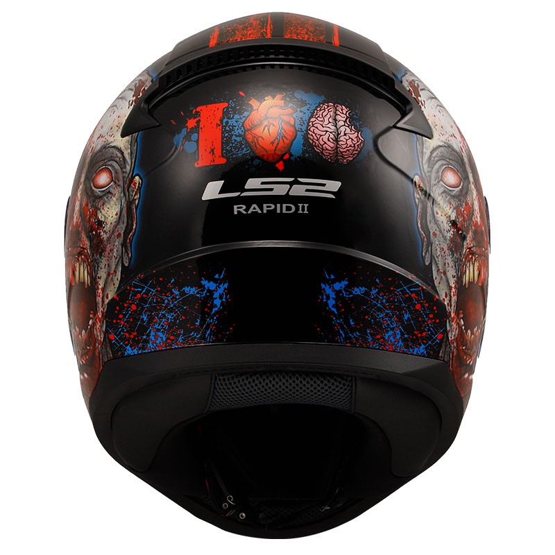 LS2 RAPID 2 ZOMBIE SİYAH-KIRMIZI KASK