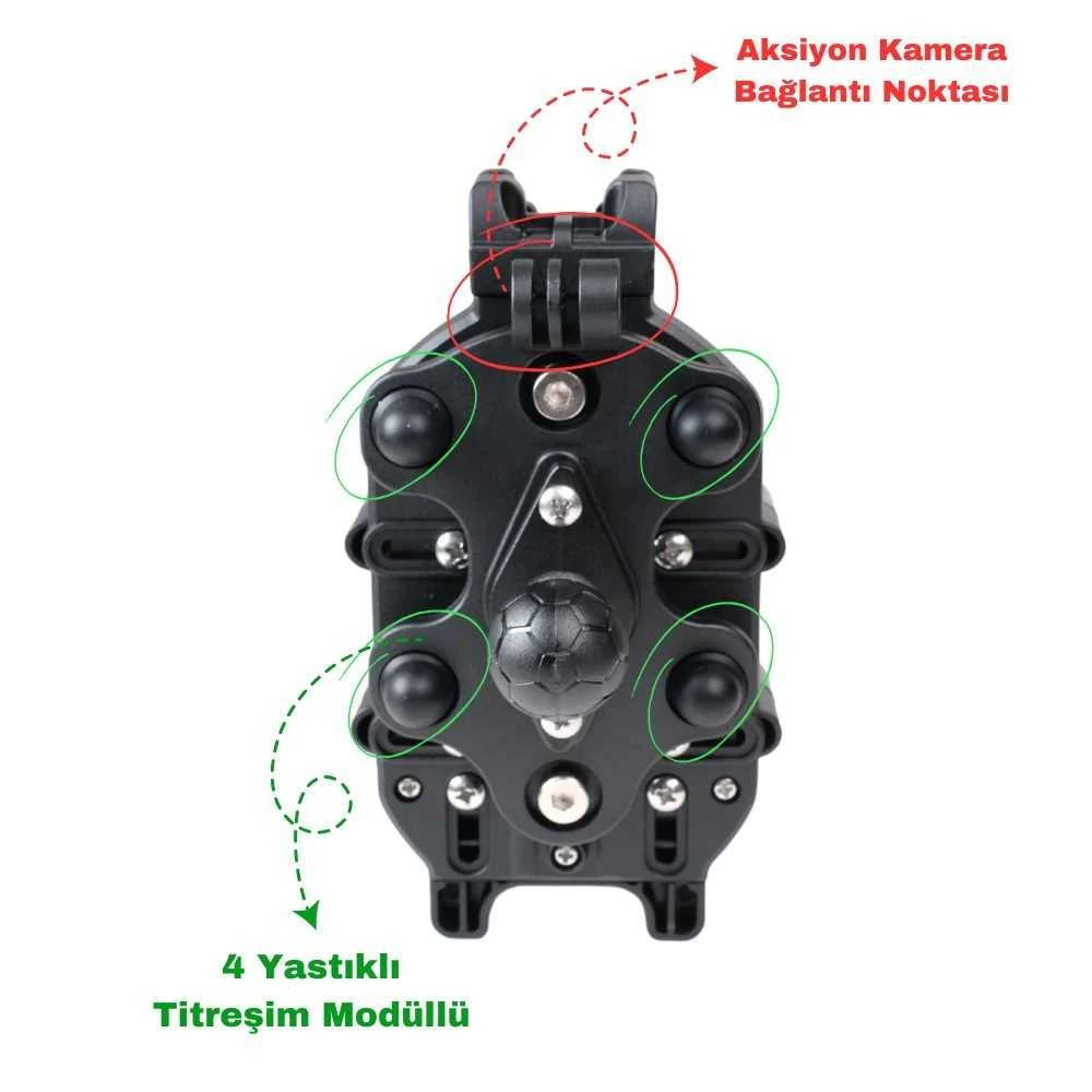 KNMASTER TT-860WU KABLOSUZ ŞARJLI TÜM MOTOSİKLETLERE UYUMLU TELEFON TUTUCU