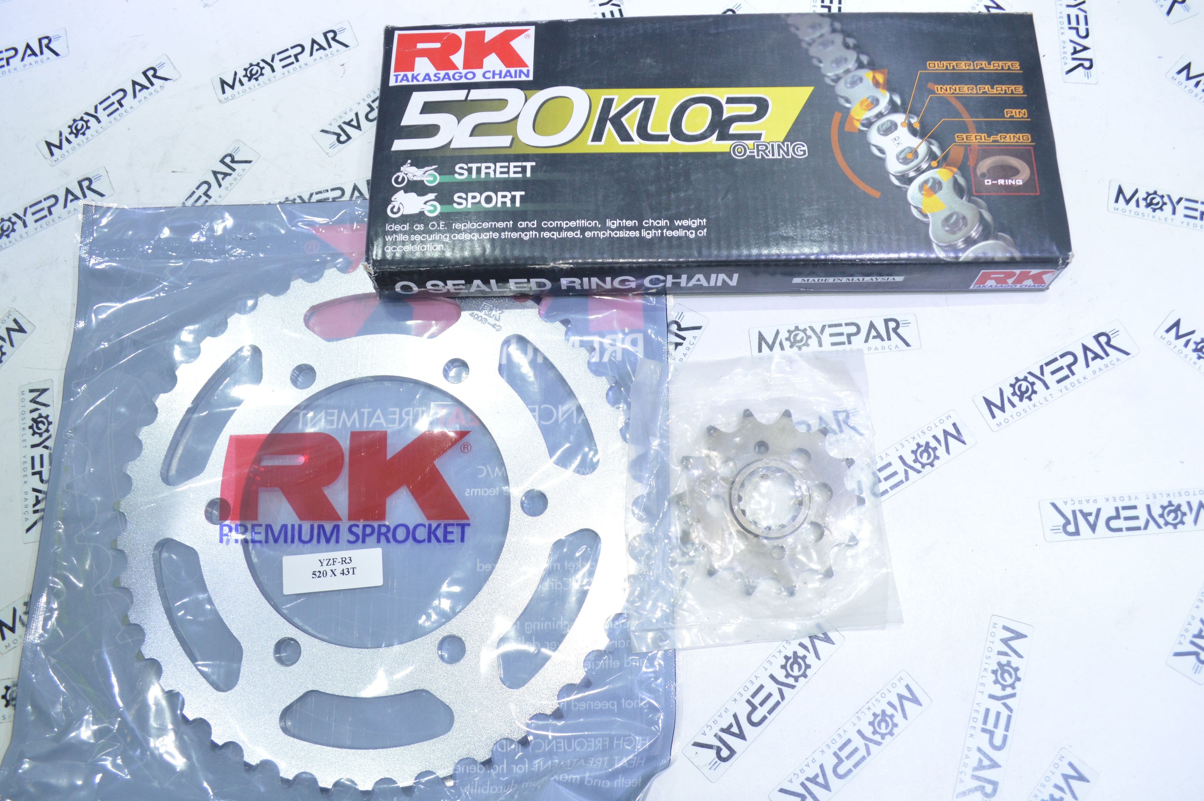 Rk Kawasaki Ninja 250R 2008-2011 Zincir Dişli Set