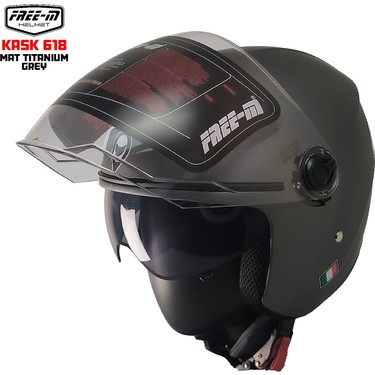 FREEM FR-618 YARIM KASK MAT GRİ