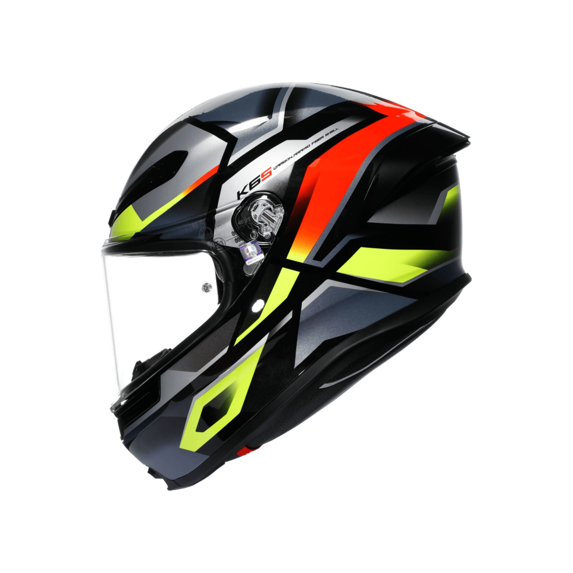 AGV KASK/K6 S MPLK ERAZER BLACK/RED YELLOW FLUO M0186