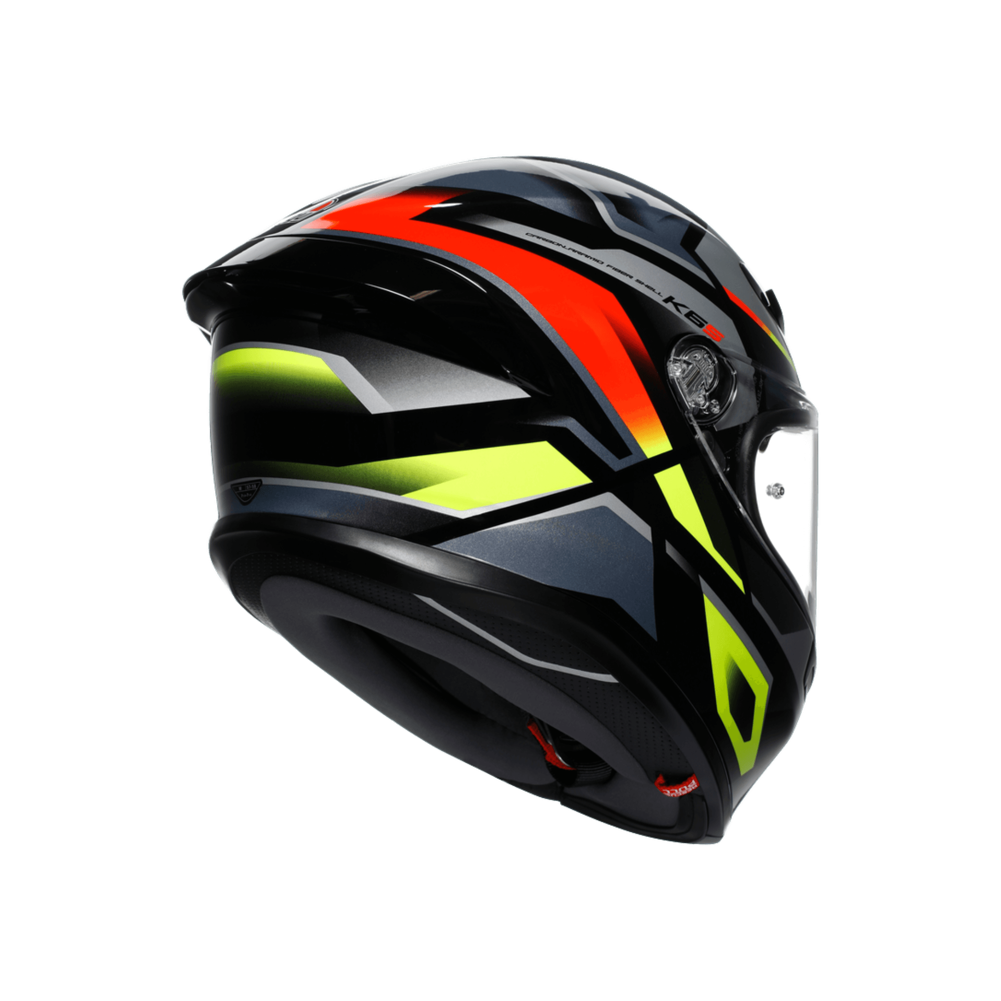 AGV KASK/K6 S MPLK ERAZER BLACK/RED YELLOW FLUO M0186
