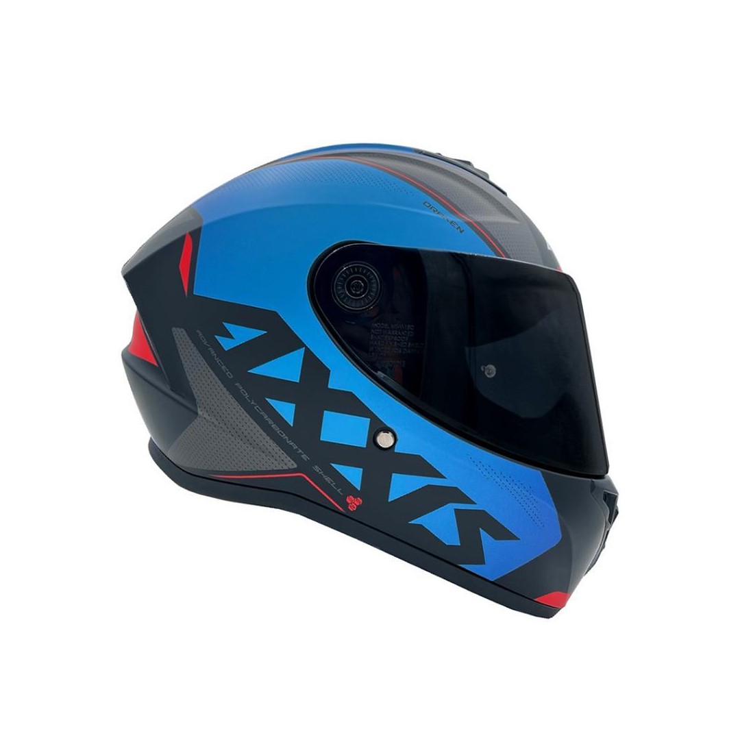 Axxis Draken S Gear E7 Matt Blue+ Black Visor