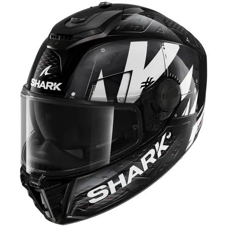 0322 SHARK SPARTAN RS STINGREY KAPALI KASK SİYAH BEYAZ