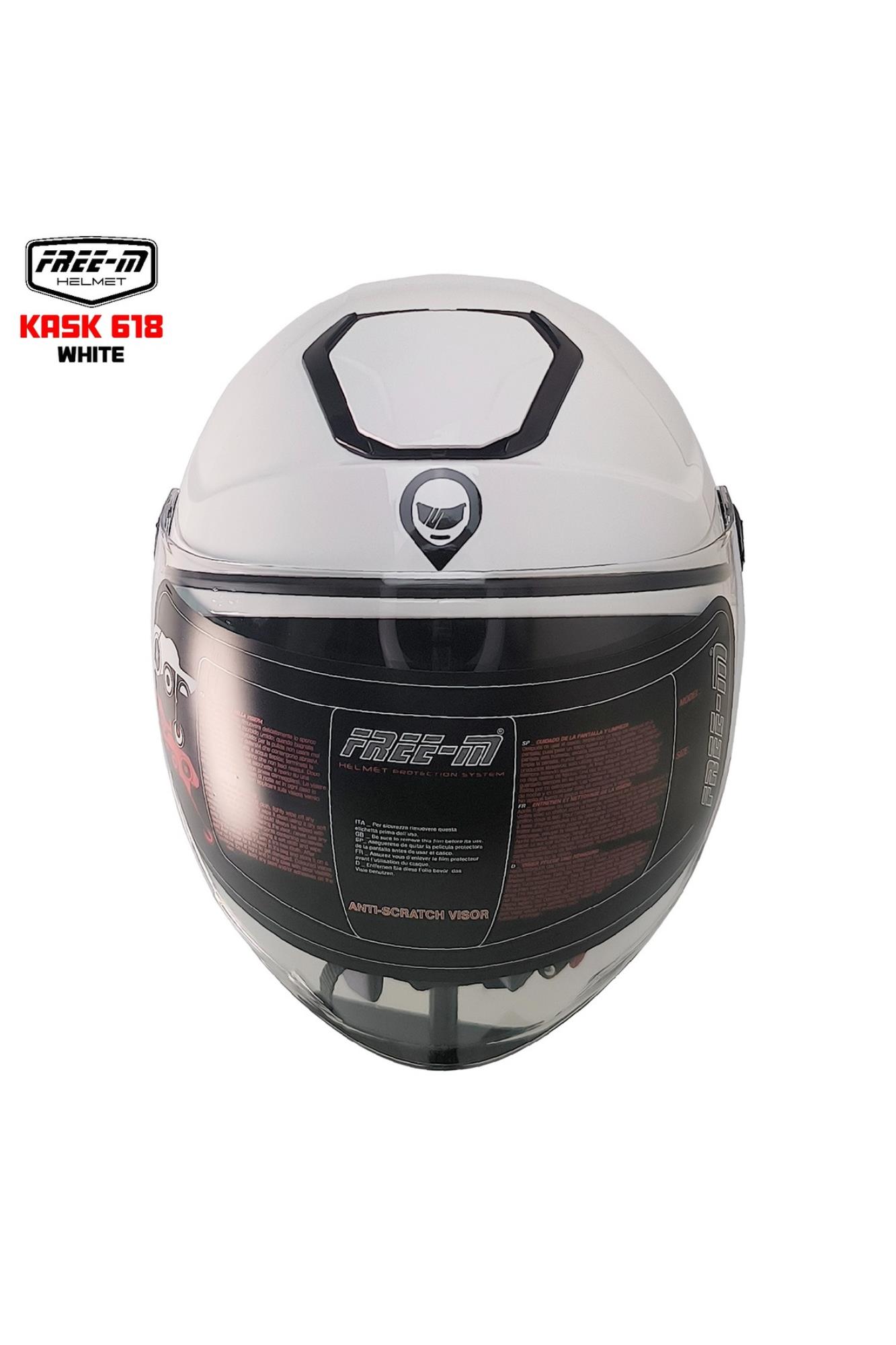 FREEM FR-618 YARIM KASK BEYAZ