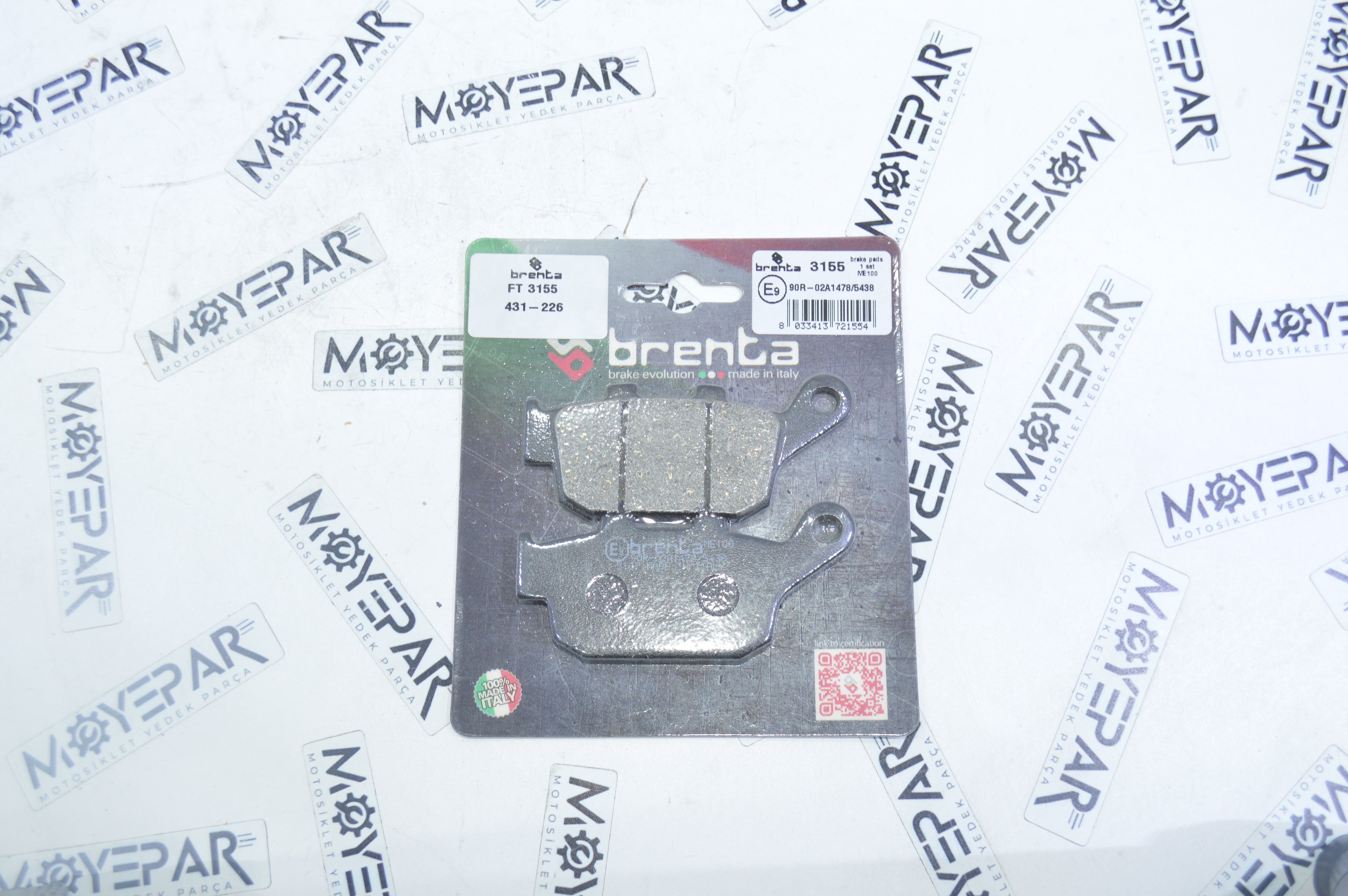 431-226 Ft 3155 Brenta Organik Honda Cbr 250 Arka Fren Balatası