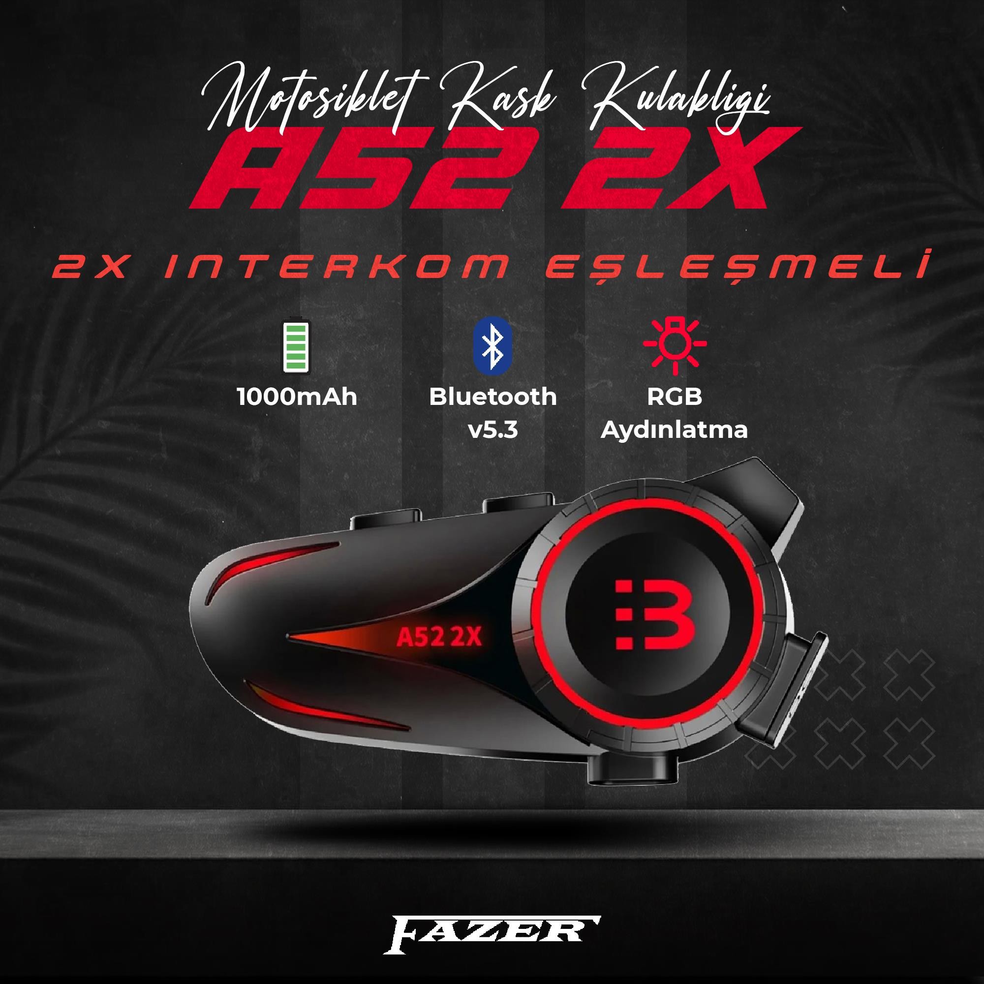 FAZER A52-2X İNTERCOM ( 2 KİŞİ İLE EŞLEŞME )