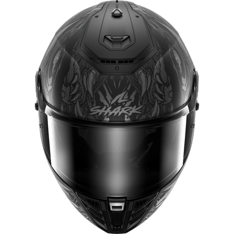 0331 SHARK SPARTAN RS SHAYTAN MAT KAPALI KASK SİYAH DÖVMELİ