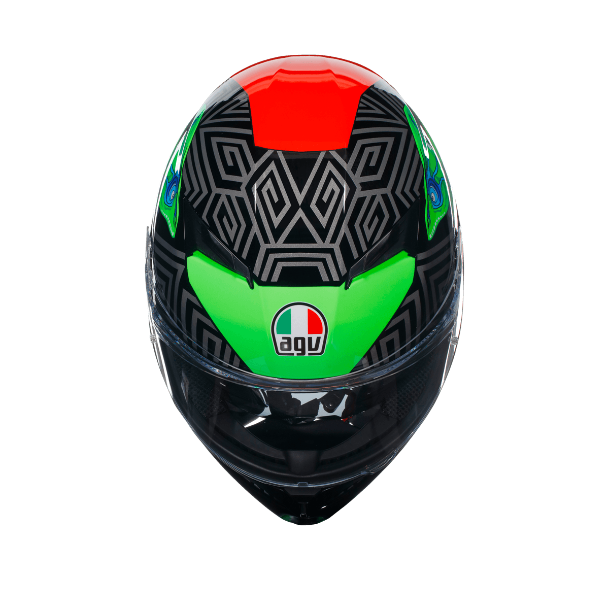 AGV KASK/K3 MPLK KAMALEON BLACK RED GREEN