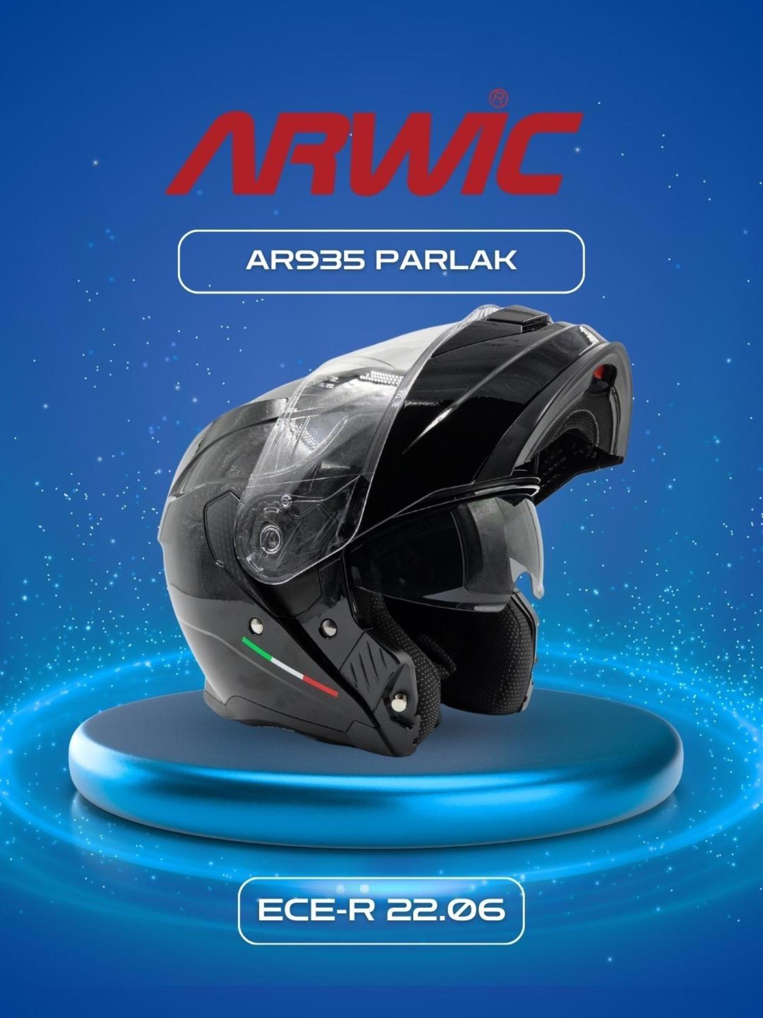 ARWİC KASK AR935 PARLAK SİYAH