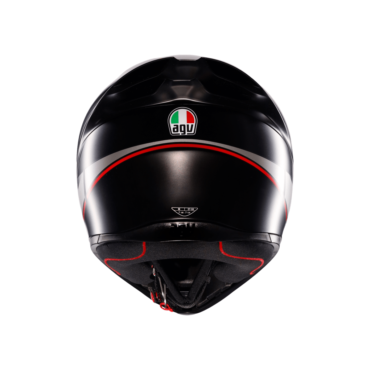 AGV KASK/K1 S LAP MATT BLACK/GREY/RED