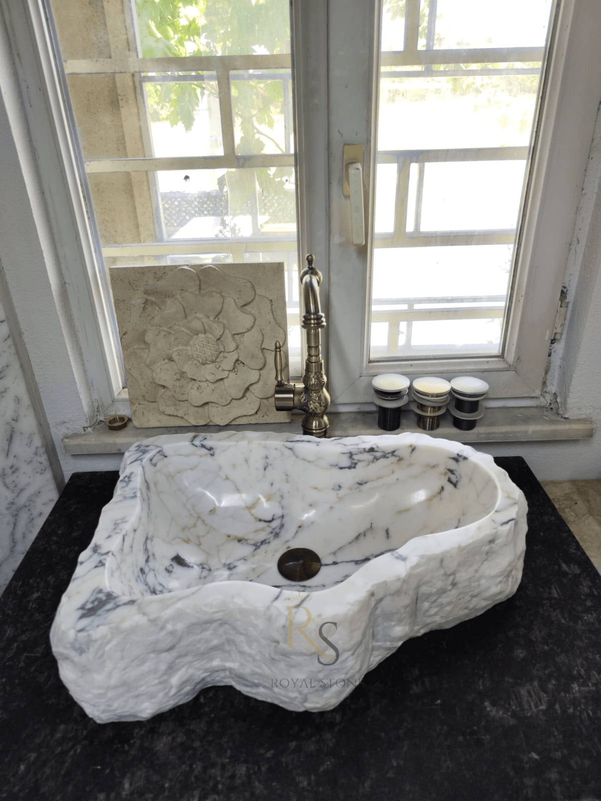 Gorgeous Sink Made to Order, Calacatta Viola Marble Countertop, Custom Measurement Natural Stone Sink, Marble Vanity Top, Custom Sink