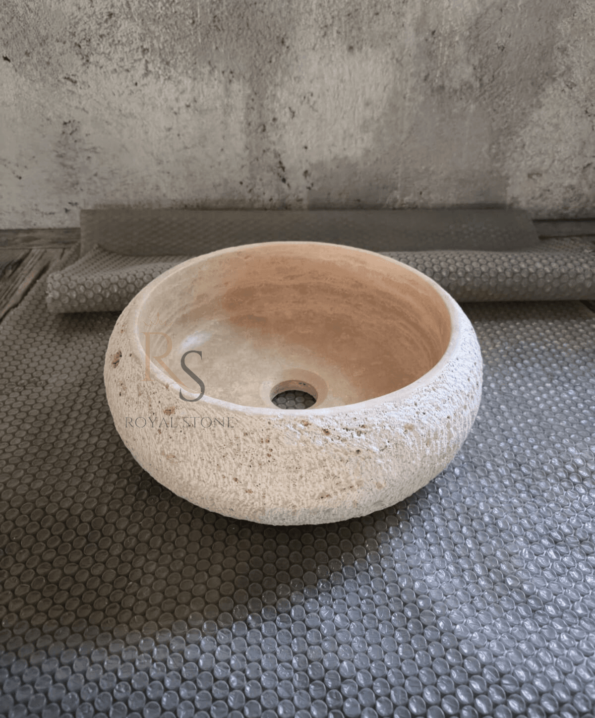 Small Bathroom Sink, Tiny Bathroom Marble Sink, Chiseled Stone Powder Room Sink, Made to Order Custom Size Sink, 35x35x10 cm