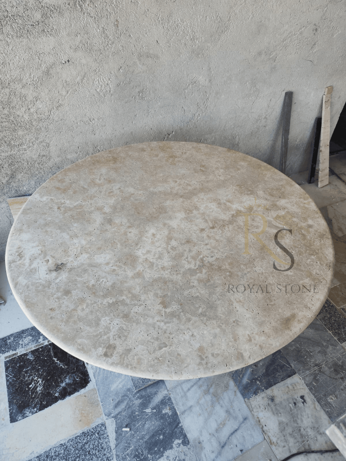 Custom Made Marble Dining Room Table, Made to Order Round Table, Thanksgiving Table, Travertine Living Room Table