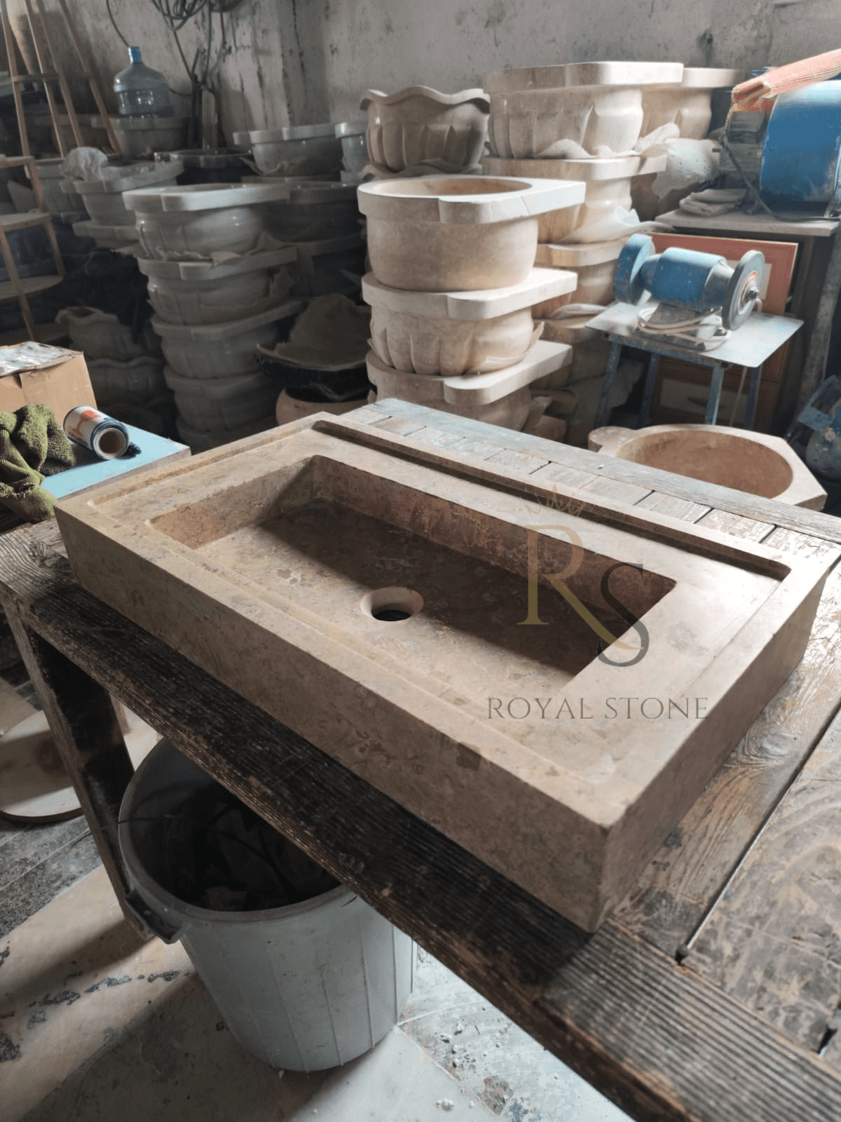 Gorgeous Brown Sink Made to Order, Noche Travertine Marble Countertop, Custom Measurement Natural Dark Stone Sink, Marble Vanity Top