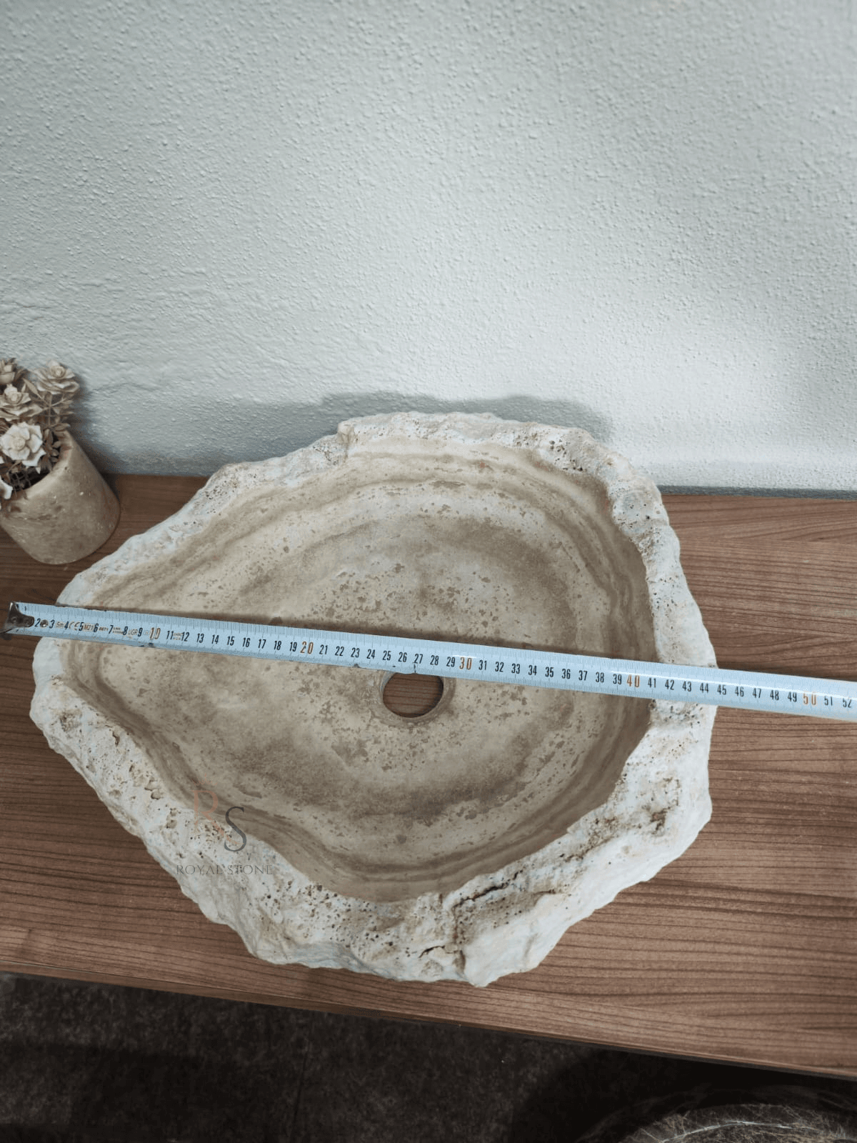 Chiseled Stone Made to Order Custom Sink, Cream Rough Hewn Stone Bowl Sink, Travertine Marble Sink, Round Countertop Stone Sink