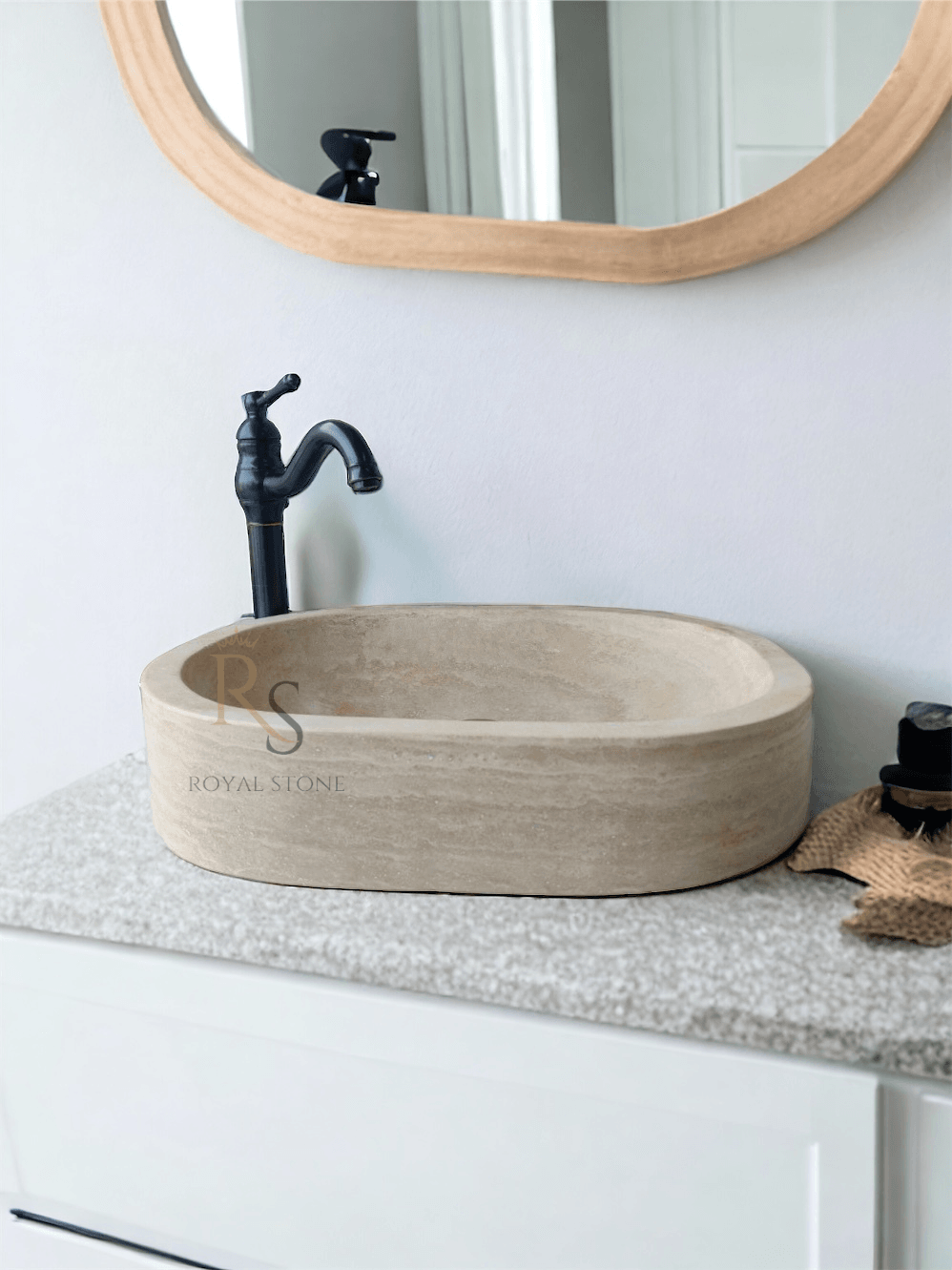 Natural Stone Vanity Sink, Travertine Marble Sink, Powder Room Sink, Travertine Stone Vessel Sink, Marble Sink, Gorgeous Custom Sink