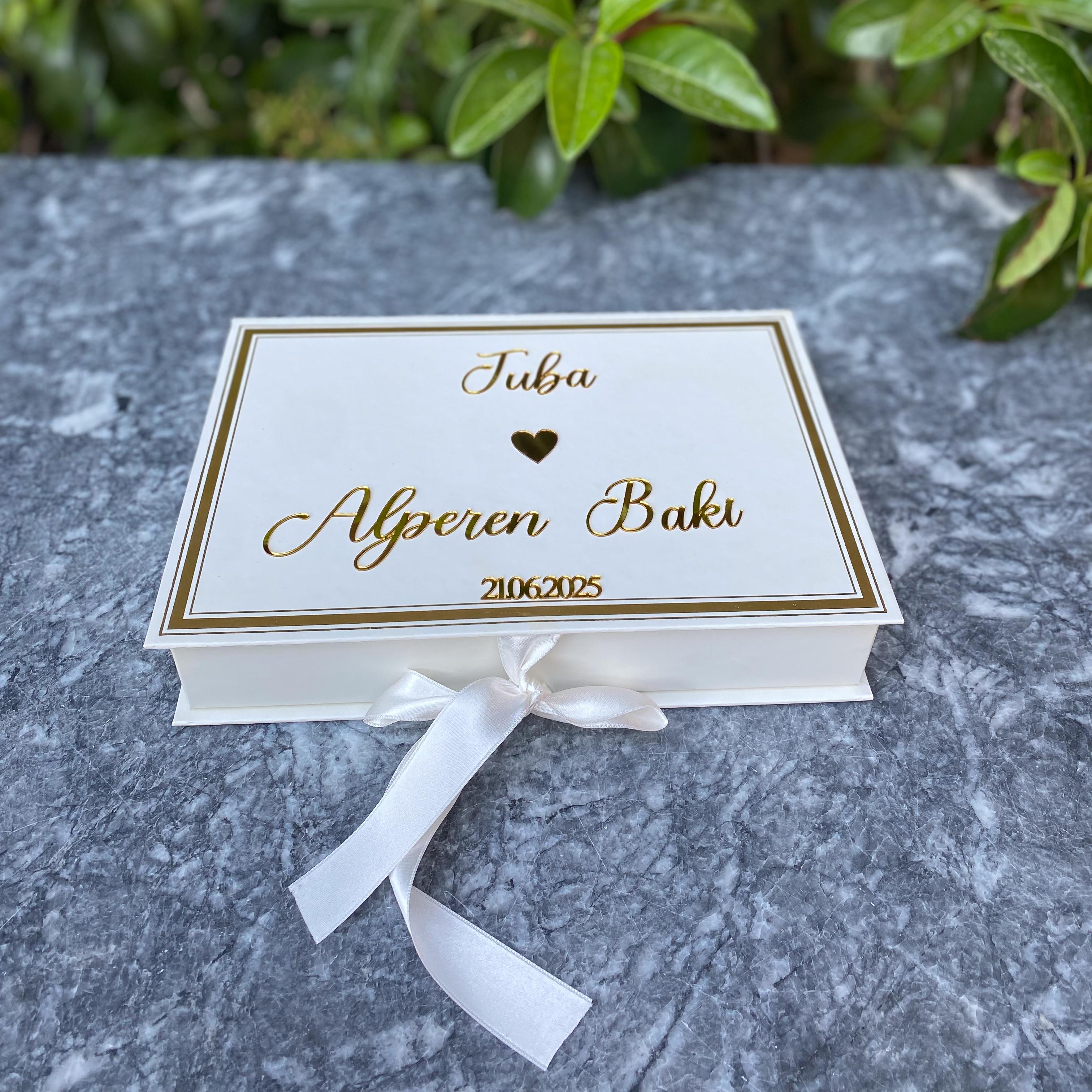 İsteme - Nişan - Nikah Çikolatası / Kurdeleli Kutu