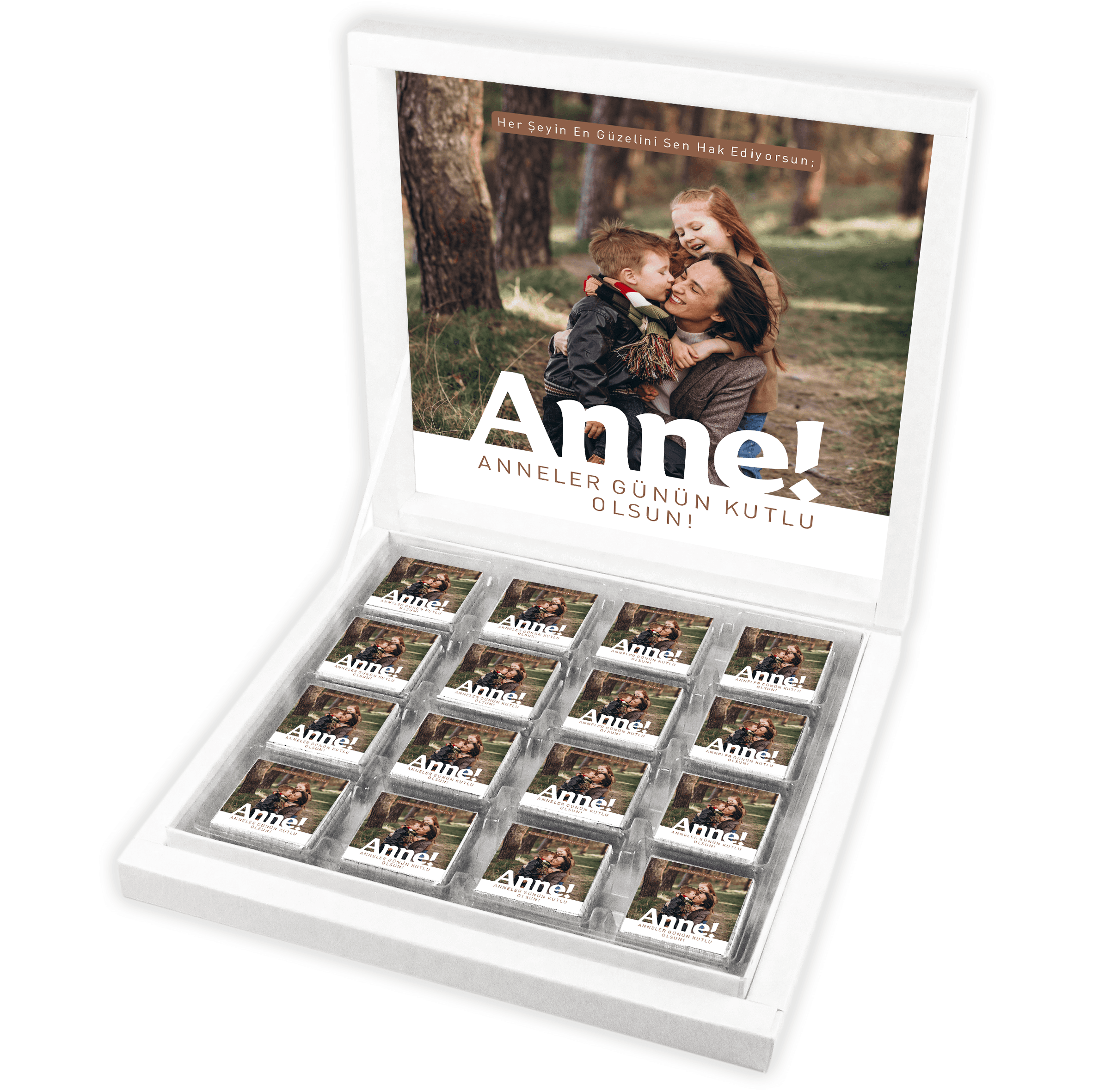 Anneler Günü Fotoğraflı Madlen Kutu