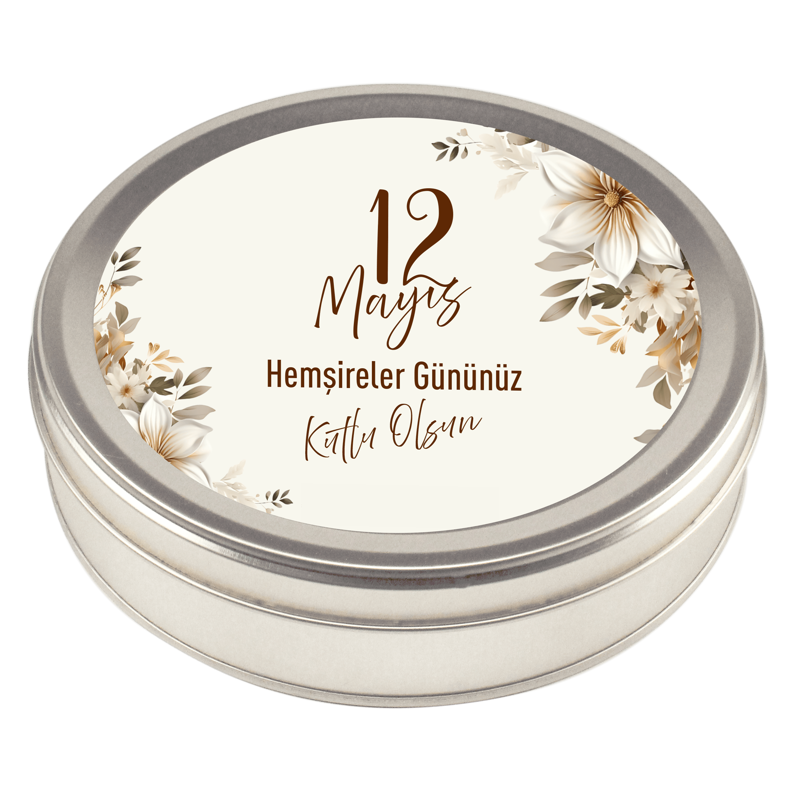 Hemşireler Günü - Yuvarlak Metal Kutu - Truf Çikolata