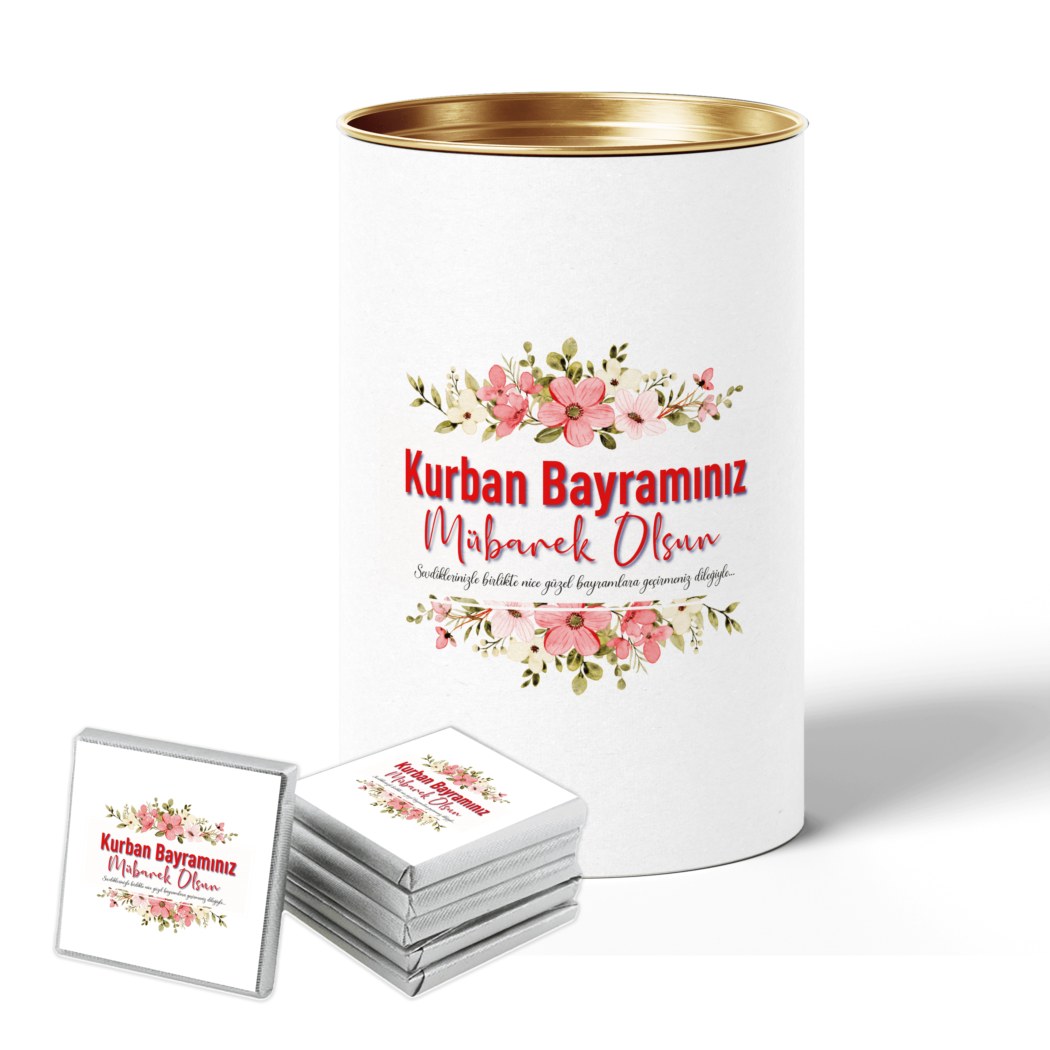 İyi Bayramlar Çikolatası / Silindir Madlen Çikolata