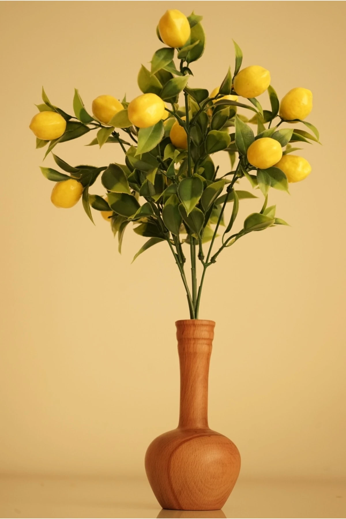 Dekoratif Ahşap Vazo Ve Limon Ağacı