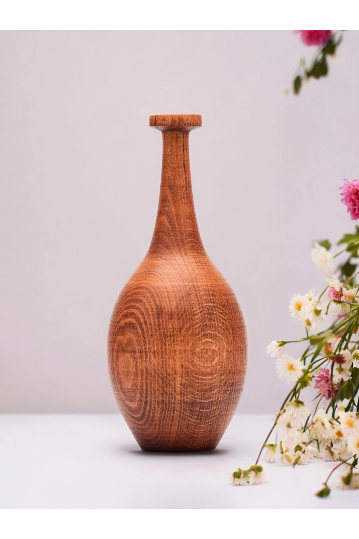 İSKANDİNAV TARZI AHŞAP VAZO EL İŞÇİLİĞİ