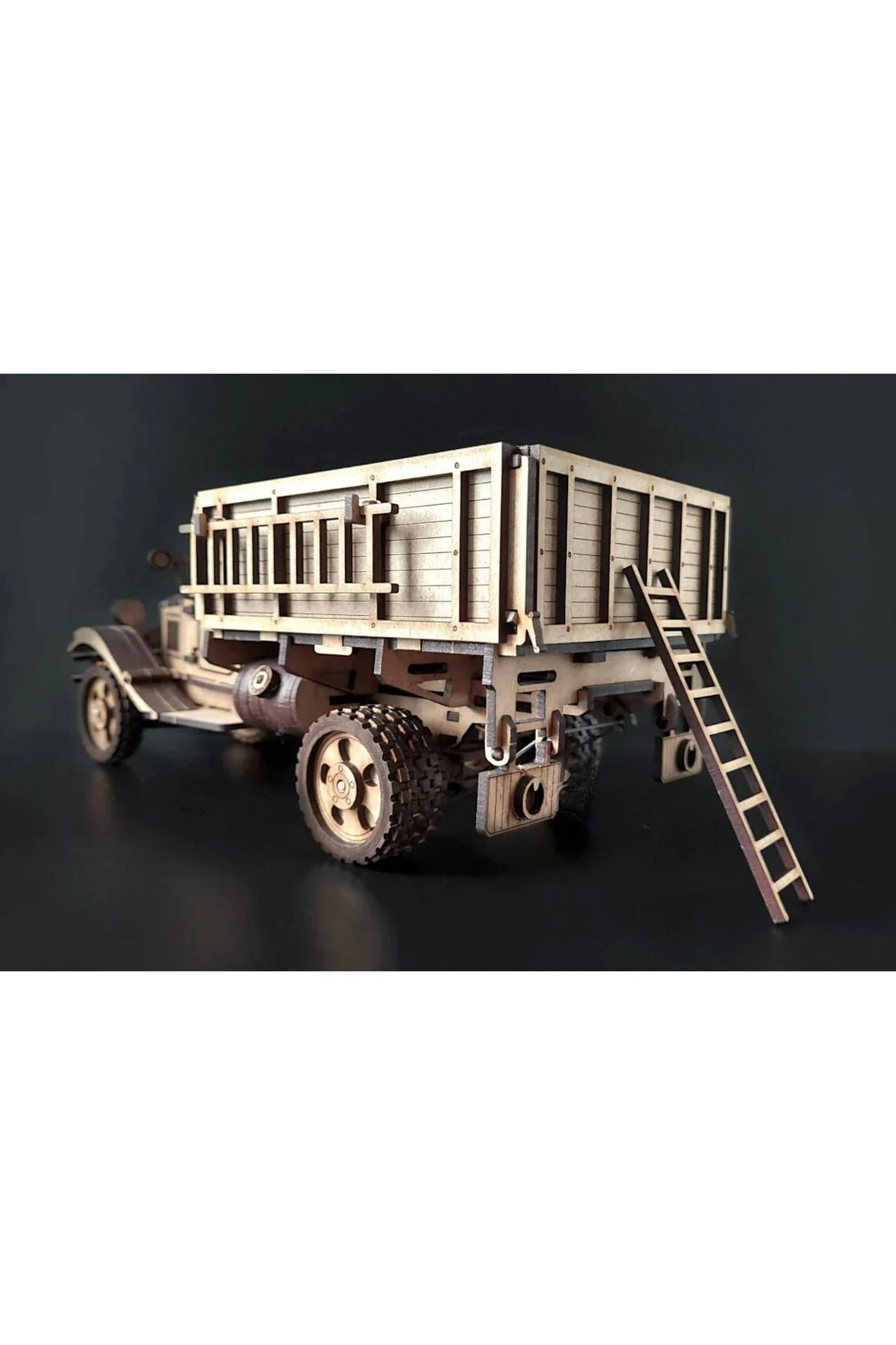 Dekoratif Ahşap Model Kamyon 43 Cm Büyük Boy